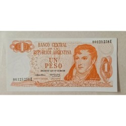 Cédula da Argentina 1 peso P293 FE Belgrano