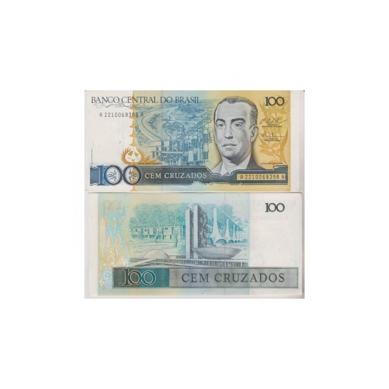 Cédula Brasil 100 cruzados C187 Soberba -FE