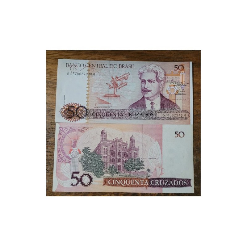 Cédula Brasil 50 cruzados C182 Soberba