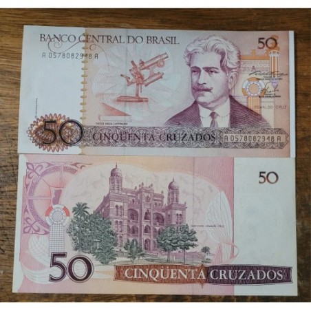Cédula Brasil 50 cruzados C182 Soberba