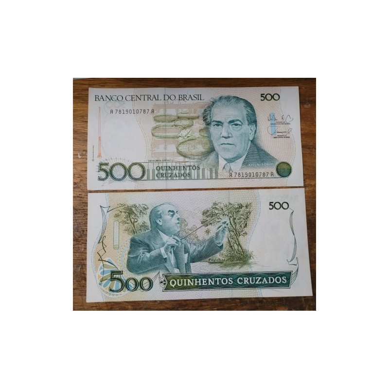 Cédula Brasil 500 cruzados C192 FE