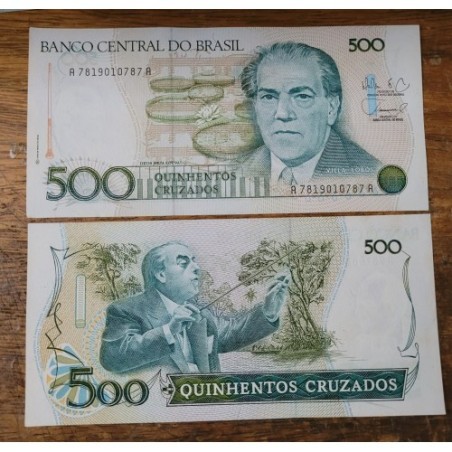 Cédula Brasil 500 cruzados C192 FE