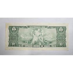 Cédula Brasil 10 cruzeiros C020 FE