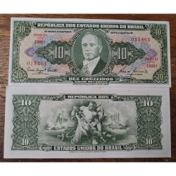 Cédula Brasil 10 cruzeiros C081 FE