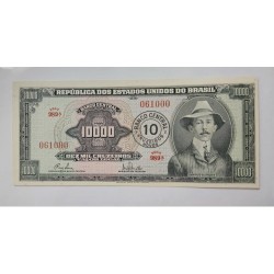 Cédula Brasil 10 cruzeiros novos C125 FE