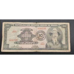 Cédula Brasil 10 cruzeiros novos C126 Santos Dumont MBC