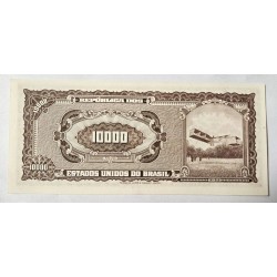 Cédula Brasil 10 cruzeiros novos C127 FE Santos Dumont