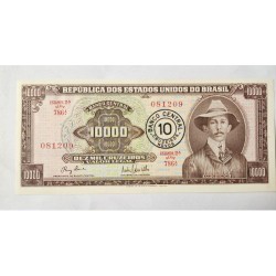 Cédula Brasil 10 cruzeiros novos C127 FE Santos Dumont