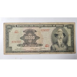 Cédula Brasil 10 mil cruzeiros C060a escassa