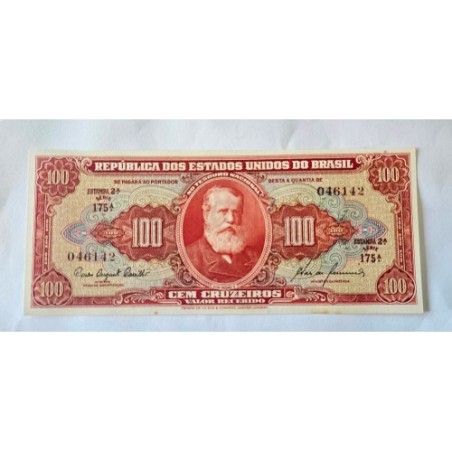 Cédula Brasil 100 cruzeiros C095 SFE