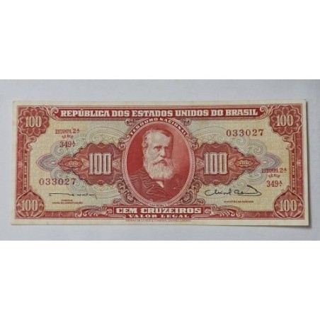 Cédula Brasil 100 cruzeiros C096 FE