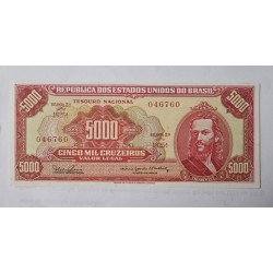 Cédula Brasil 5000 cruzeiros C110 FE Tiradentes