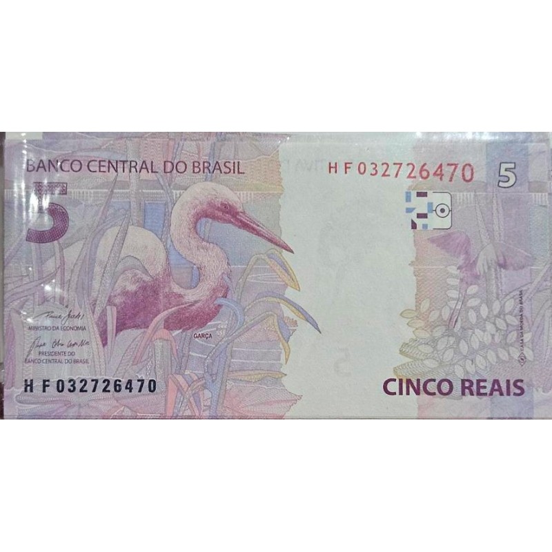 Cédula Brasil 5 reais HF FE