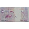 Cédula Brasil 5 reais letras IE FE