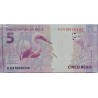 Cédula Brasil 5 reais letras HG FE