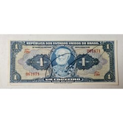 Cédula Brasil 1 cruzeiro C009 Autografada Tamandare FE