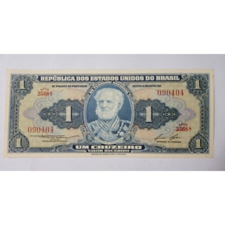 Cédula Brasil 1 cruzeiro C013 FE Marques Tamandaré