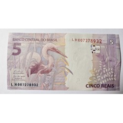 Cédula Brasil 5 reais LH FE