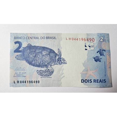 Cedula Brasil 2 reais Letras LH FE