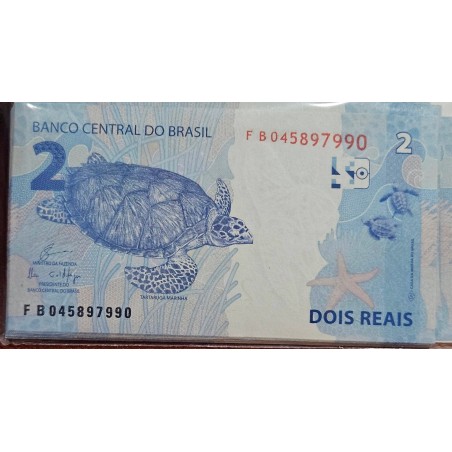 Cédula Brasil 2 reais FB FE