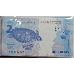 Cédula Brasil 2 reais IA FE
