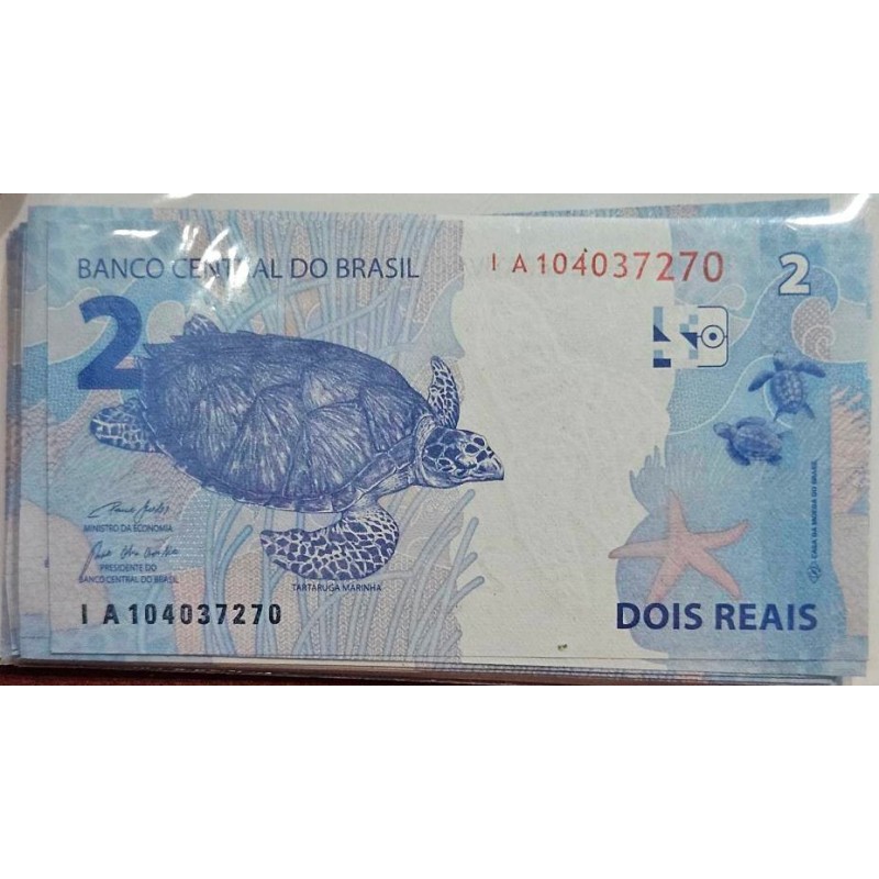 Cédula Brasil 2 reais IA FE
