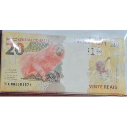 Cédula Brasil 20 reais HE paulo guedes FE