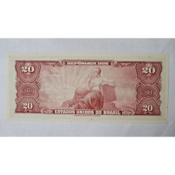 Cédula Brasil 20 cruzeiros C023 FE Deodoro da Fonseca