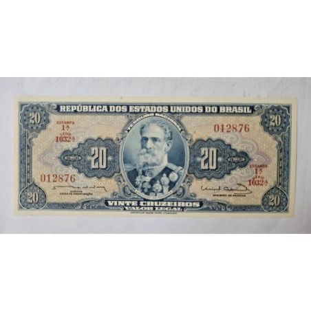 Cédula Brasil 20 cruzeiros C023 FE Deodoro da Fonseca