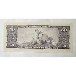 Cédula Brasil 50 cruzeiros C024 FE Princesa Isabel autografada