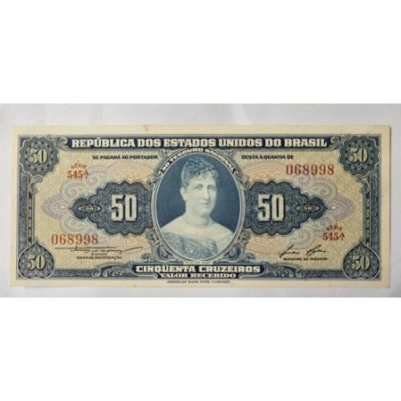 Cédula Brasil 50 cruzeiros C026 FE Princesa Isabel