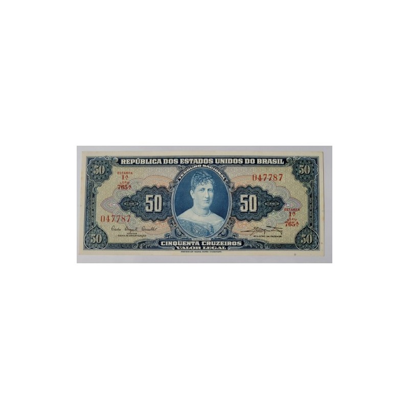 Cédula Brasil 50 cruzeiros C028 FE