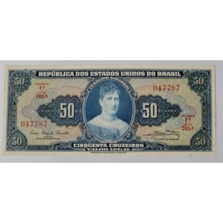 Cédula Brasil 50 cruzeiros C028 FE