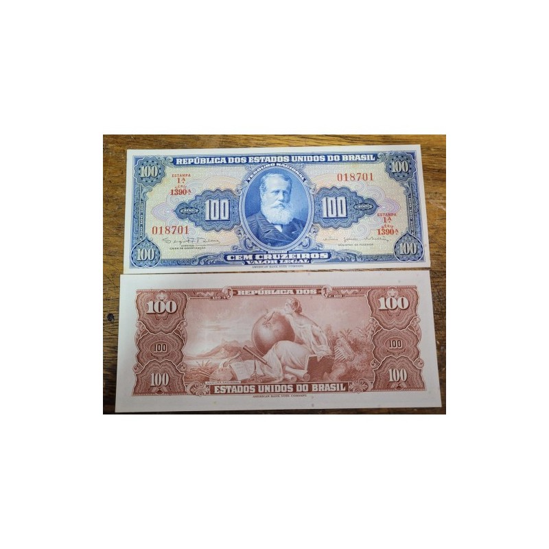 Cédula Brasil 100 cruzeiros C036 FE