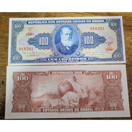 Cédula Brasil 100 cruzeiros C036 FE