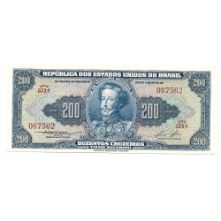 Cédula Brasil 200 cruzeiros C039 Soberba escassa Dom Pedro I