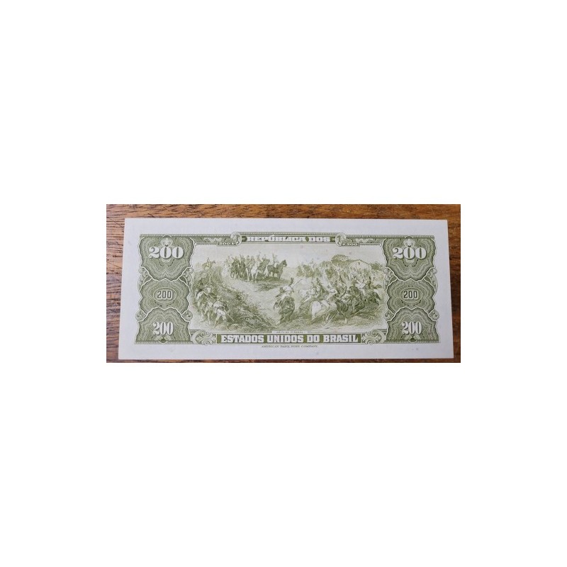 Cédula Brasil 200 cruzeiros C043 FE