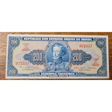 Cédula Brasil 200 cruzeiros C043 FE