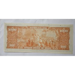 Cédula Brasil 1000 cruzeiros C048 Soberba Autografada