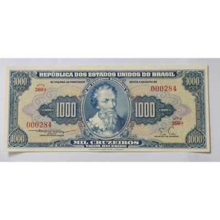 Cédula Brasil 1000 cruzeiros C050 Soberba