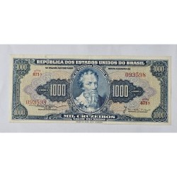Cédula brasil 1000 cruzeiros C051 MBC
