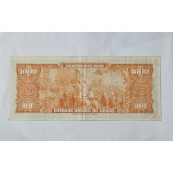 Cédula brasil 1000 cruzeiros C051 MBC