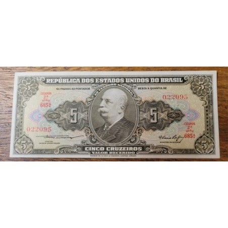 Cédula Brasil 5 cruzeiros C066 FE