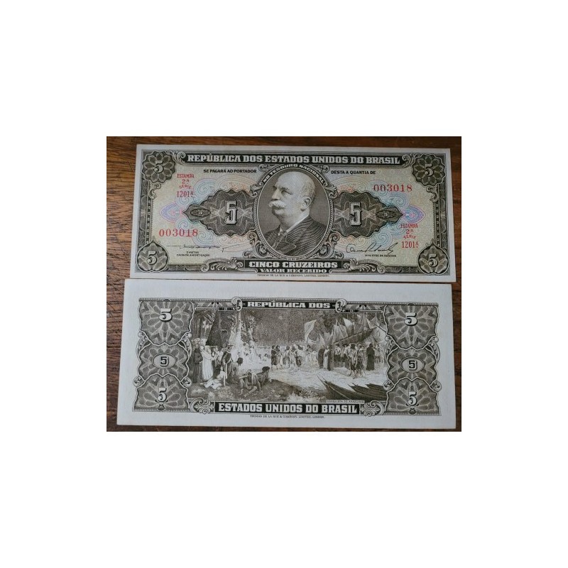 Cédula Brasil 5 cruzeiros C067 Soberba
