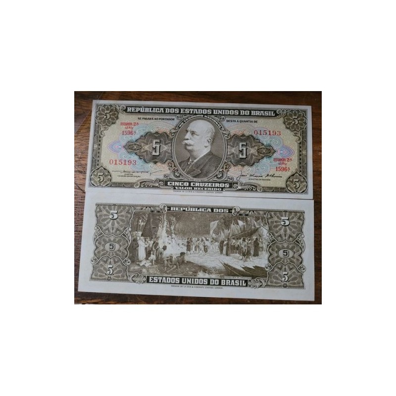 Cédula Brasil 5 cruzeiros C068 FE