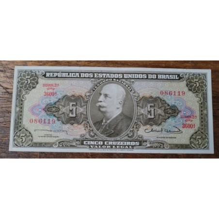 Cédula Brasil 5 cruzeiros C072 Soberba