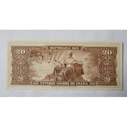 Cédula Brasil 20 cruzeiros C083 Autografada FE