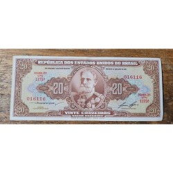Cédula Brasil 20 cruzeiros C085 Soberba