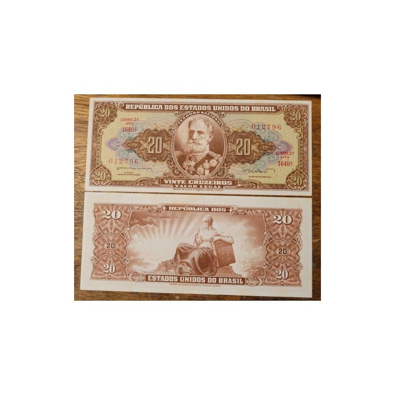 Cédula Brasil 20 cruzeiros C088 FE
