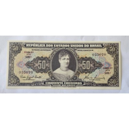 Cédula Brasil 50 cruzeiros C092 FE
